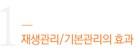 재생관리/기본관리의 효과